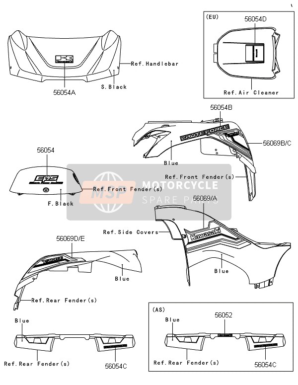 560692842, Pattern,Frfender,Rh, Kawasaki, 0