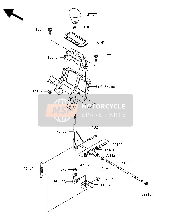 Kawasaki KVF750 4X4 2005 Controllo per un 2005 Kawasaki KVF750 4X4