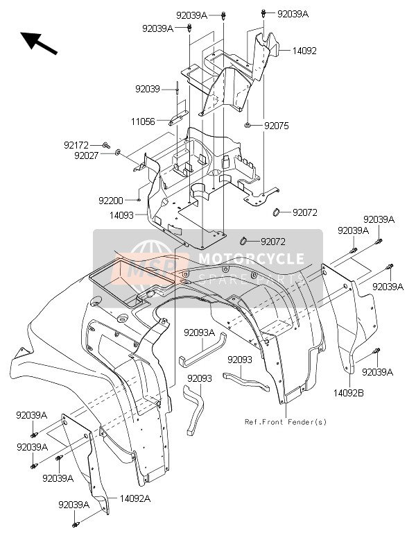 140920184, Cover, Side Inner, Rh, Kawasaki, 0