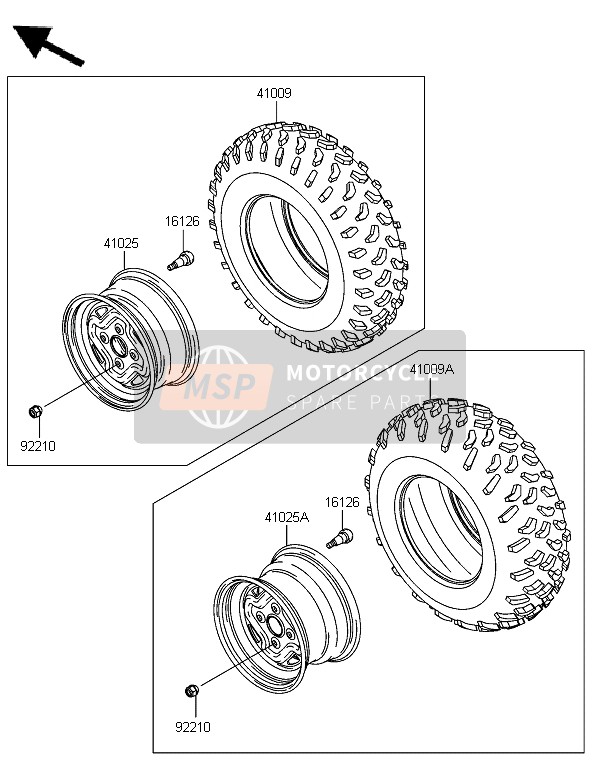 Kawasaki KVF750 4X4 2005 Ruedas & Llantas para un 2005 Kawasaki KVF750 4X4