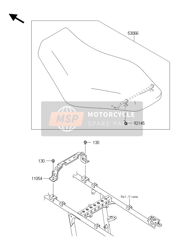 Kawasaki BRUTE FORCE 750 4X4i EPS (HFF) 2015 Seat for a 2015 Kawasaki BRUTE FORCE 750 4X4i EPS (HFF)