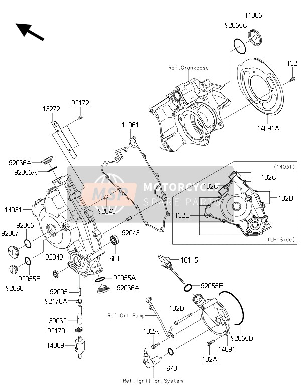 Kawasaki BRUTE FORCE 750 4X4i EPS (GFF) 2015 Engine Cover(S) for a 2015 Kawasaki BRUTE FORCE 750 4X4i EPS (GFF)