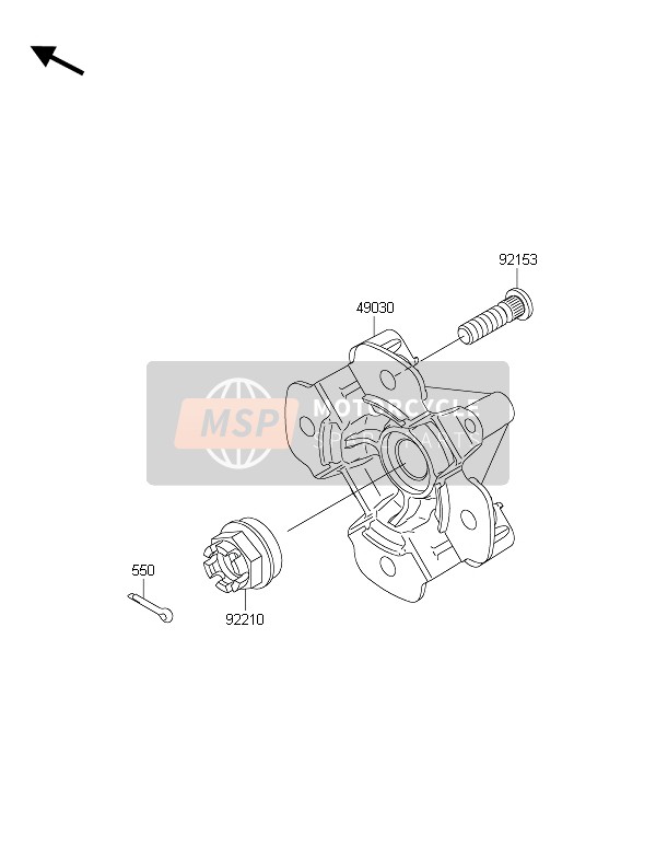 Kawasaki BRUTE FORCE 750 4x4i EPS 2016 VORDERRADNABE für ein 2016 Kawasaki BRUTE FORCE 750 4x4i EPS