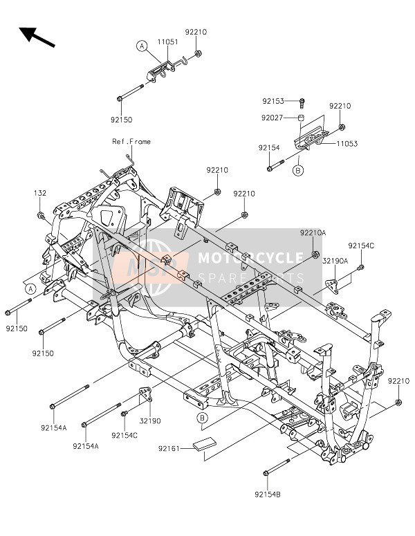 Kawasaki BRUTE FORCE 750 4x4i EPS 2017 Engine Mount for a 2017 Kawasaki BRUTE FORCE 750 4x4i EPS