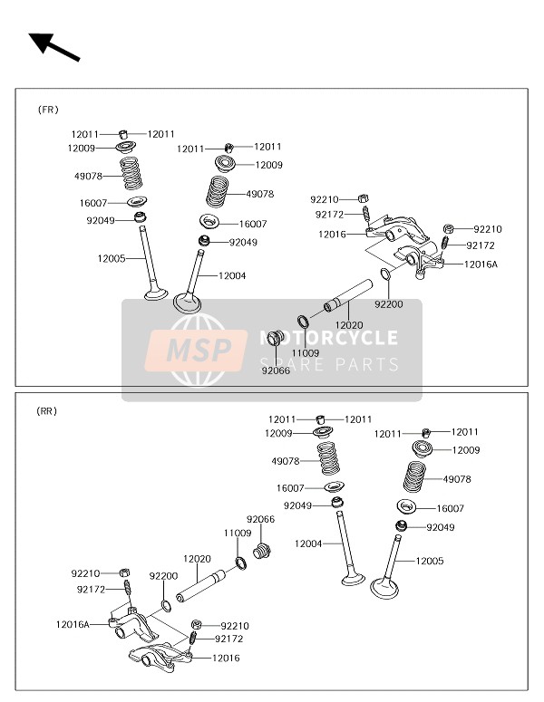 Kawasaki BRUTE FORCE 750 4x4i EPS-GJF 2018 Valves for a 2018 Kawasaki BRUTE FORCE 750 4x4i EPS-GJF