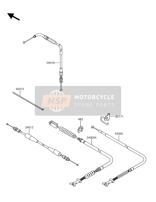 Kawasaki BRUTE FORCE 750 4x4i EPS 2020 Cables for a 2020 Kawasaki BRUTE FORCE 750 4x4i EPS