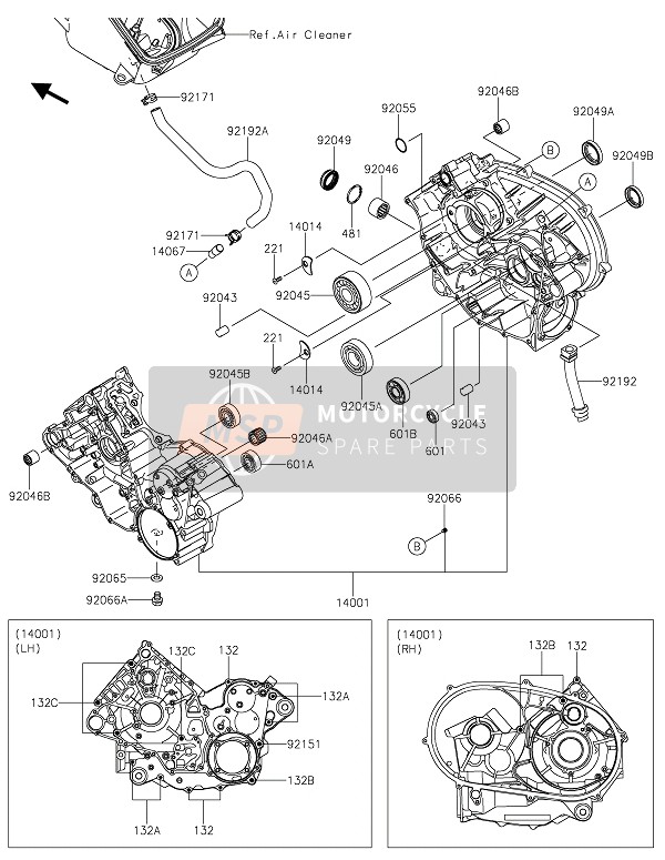 Kawasaki BRUTE FORCE 750 4x4i EPS 2021 Carter pour un 2021 Kawasaki BRUTE FORCE 750 4x4i EPS