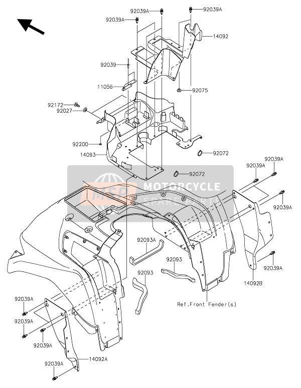 Kawasaki BRUTE FORCE 750 4x4i EPS 2022 Aletta per un 2022 Kawasaki BRUTE FORCE 750 4x4i EPS