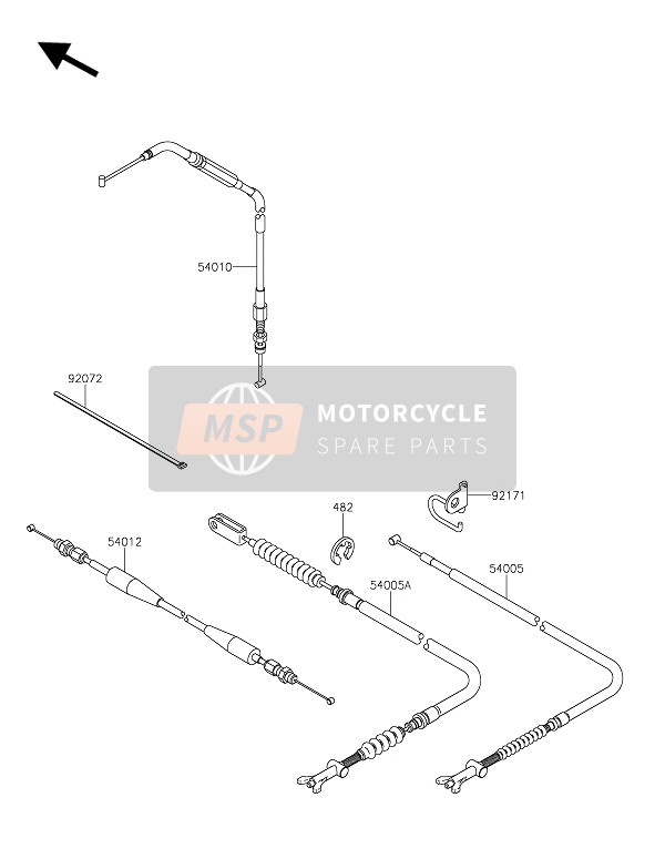 Kawasaki BRUTE FORCE 750 4x4i EPS 2022 Kabels voor een 2022 Kawasaki BRUTE FORCE 750 4x4i EPS