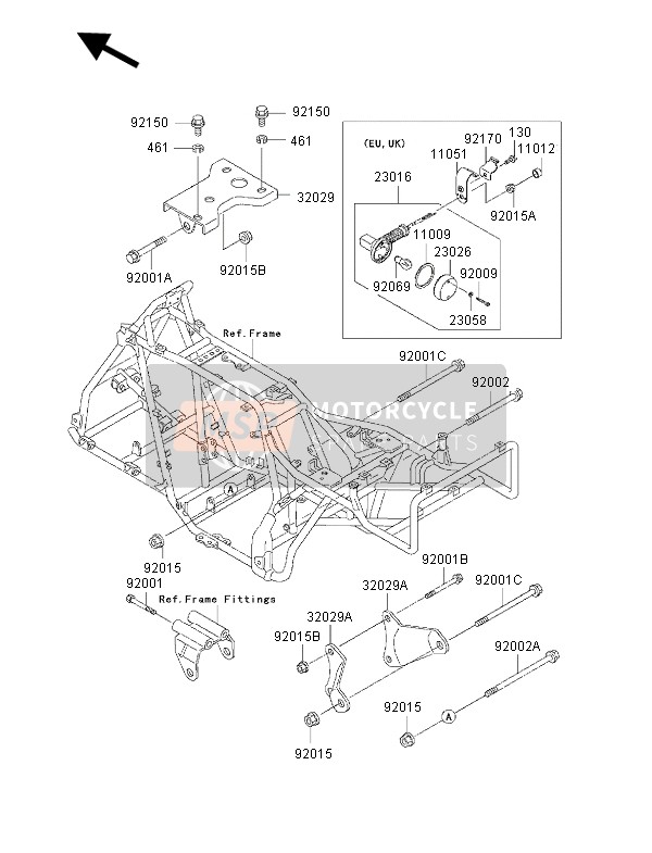 Kawasaki KLF300 4x4 2000 Engine Mount for a 2000 Kawasaki KLF300 4x4