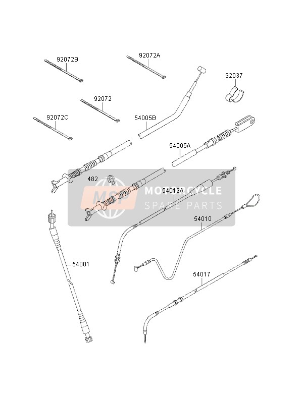 Kawasaki KVF300 2000 Cables para un 2000 Kawasaki KVF300