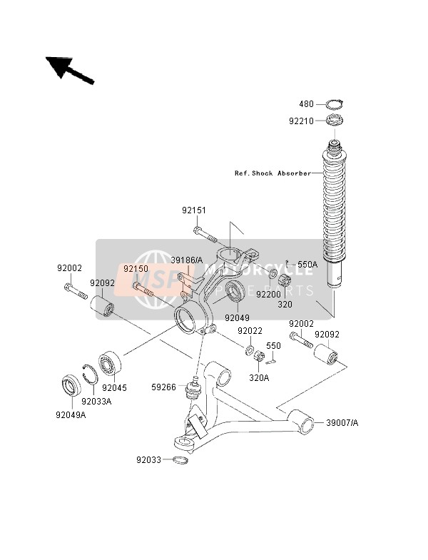 Kawasaki KVF400 2000 Suspension for a 2000 Kawasaki KVF400