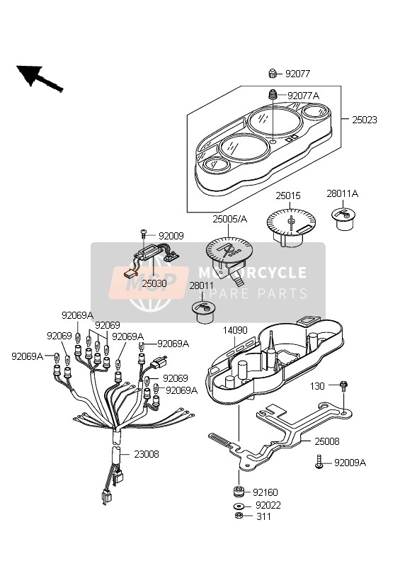 920091503, Screw,Tapping,4X14, Kawasaki, 1