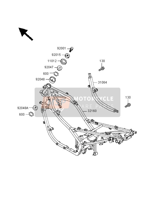 920480032, Race,Steering Stem Bearing, Kawasaki, 4