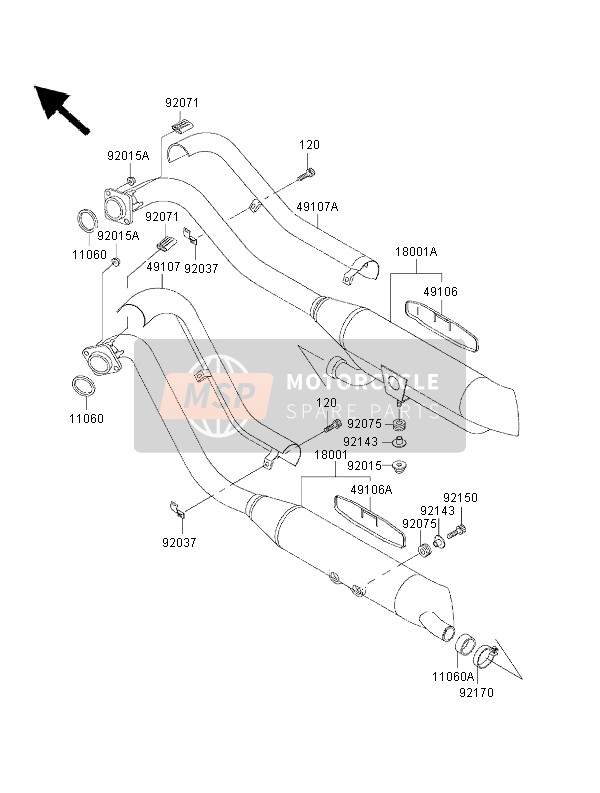 120CB0825, Inbusschraube, Kawasaki, 4