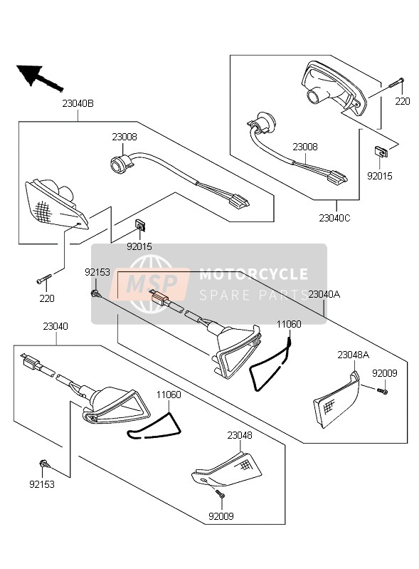 920091140, Screw,Tapping,4X14,Yellow, Kawasaki, 0