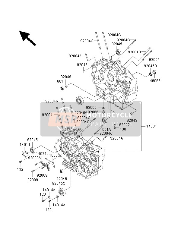 110601087, Gasket,Oil Line Cover, Kawasaki, 1