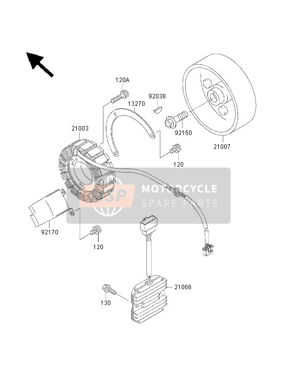 210031383, Stator, Kawasaki, 0