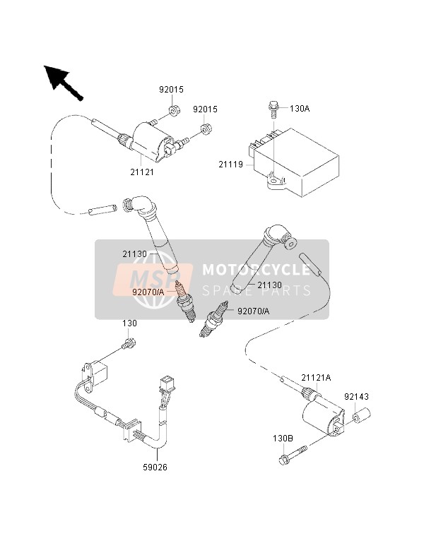 211211245, COIL-IGNITION,Fr, Kawasaki, 0