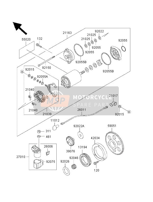 920551381, RING-O, Starter Motor, Kawasaki, 2