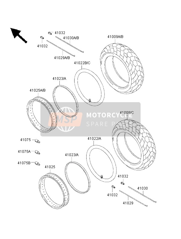 410221192, TUBE-TIRE, Kawasaki, 3