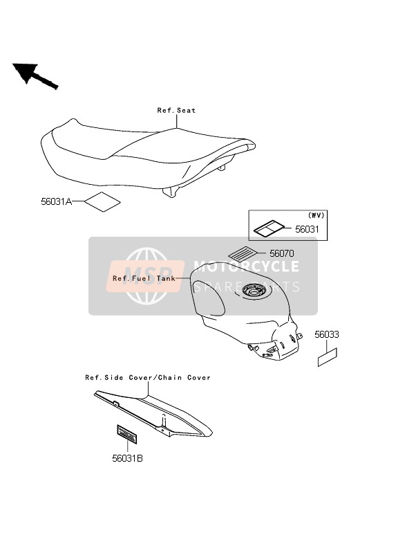 560311982, LABEL-MANUAL,Chain, Kawasaki, 0