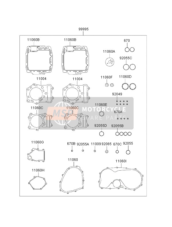 Kawasaki VN800 CLASSIC 2000 Gasket Kit for a 2000 Kawasaki VN800 CLASSIC