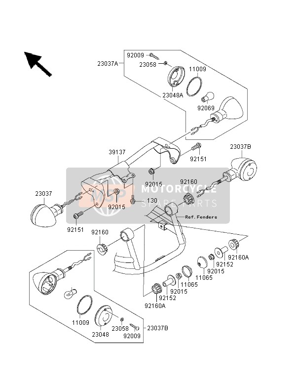 230371365, LAMP-ASSY-SIGNAL,Rr, Kawasaki, 0