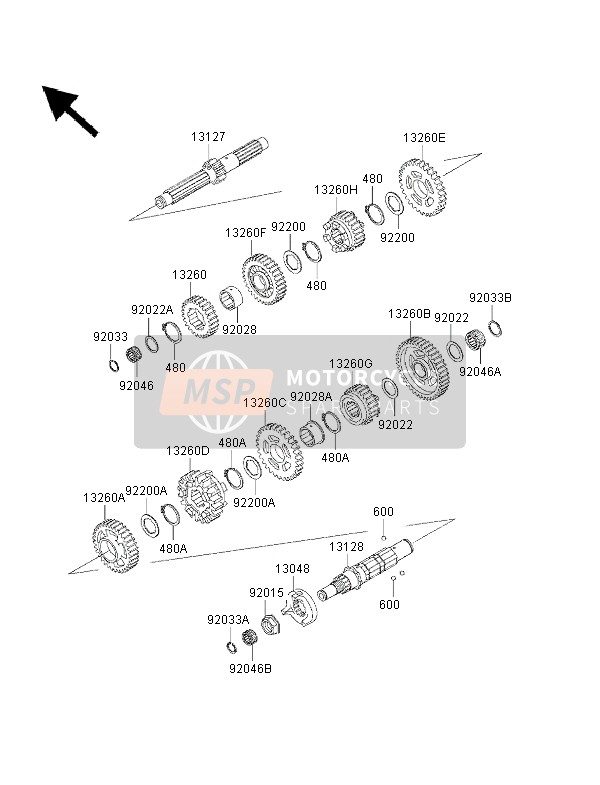 920461259, Naald Lager, Kawasaki, 2