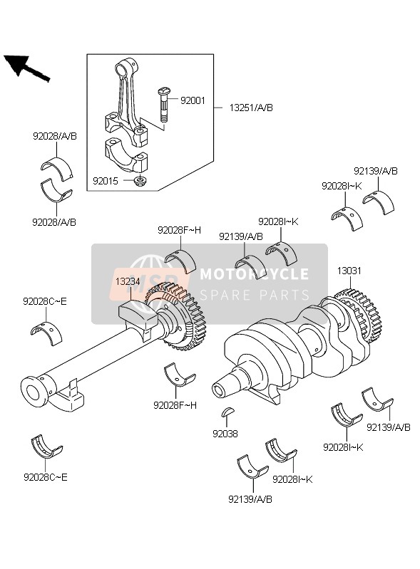 920281350, Pleuellager Braun, Kawasaki, 0