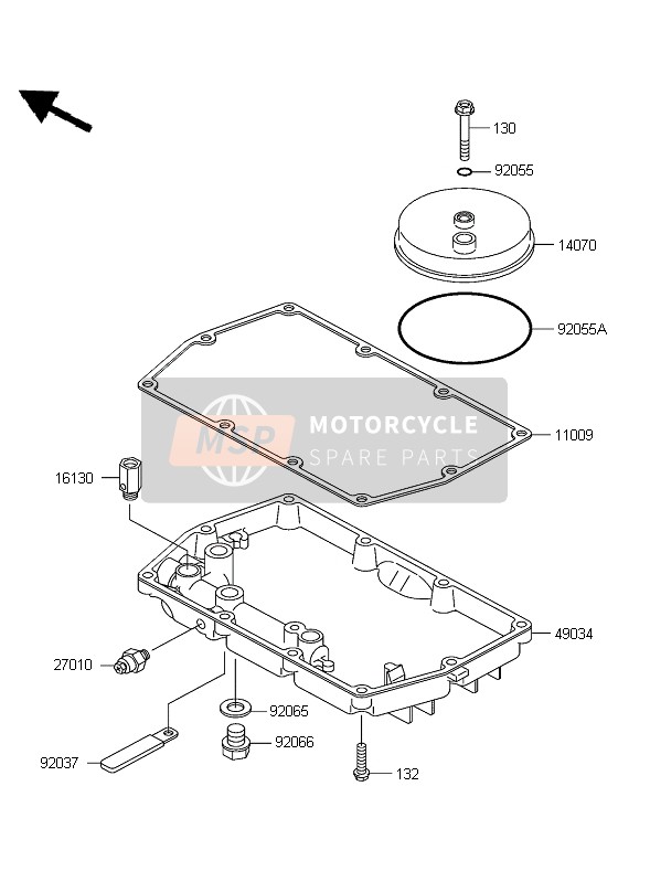 130BD0645, BOLT-FLANGED Common, Kawasaki, 0