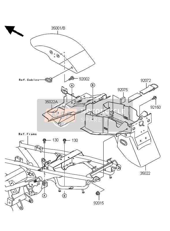 350011193235, Schutzblech,Vorne, Kawasaki, 0