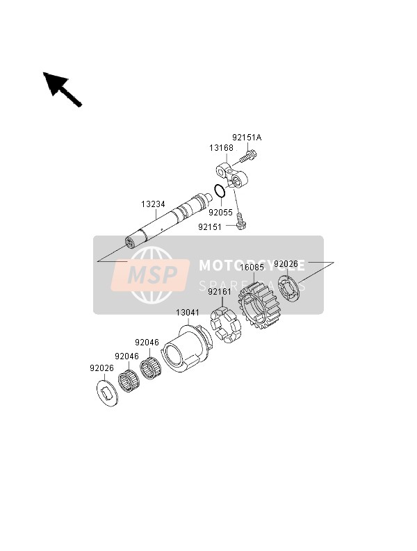 132341116, SHAFT-COMP, Kawasaki, 0