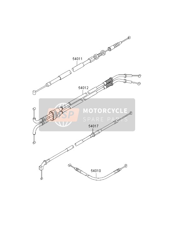 540171221, CABLE-STARTER, Kawasaki, 0