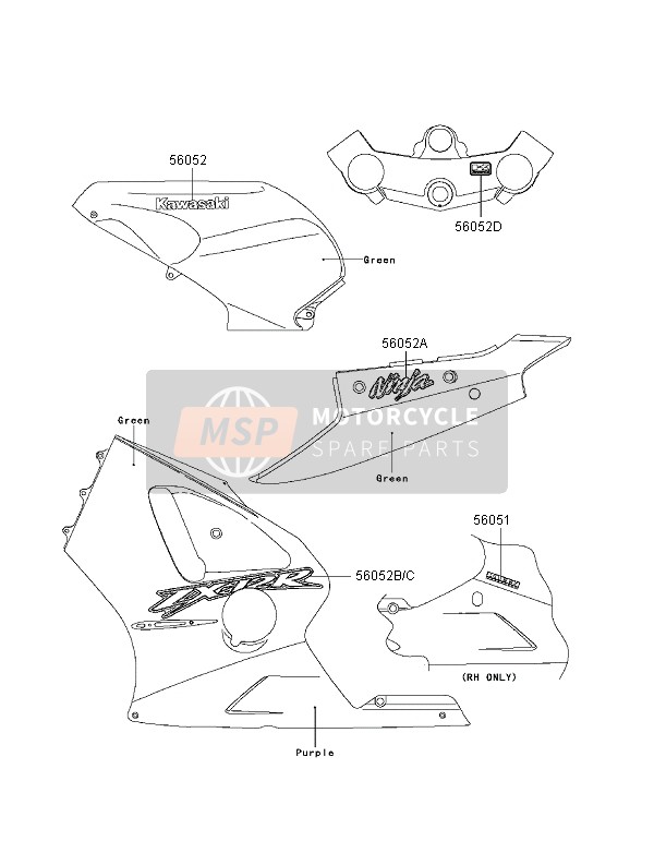 560521178, Mark,Seat Cover,Ninja, Kawasaki, 0