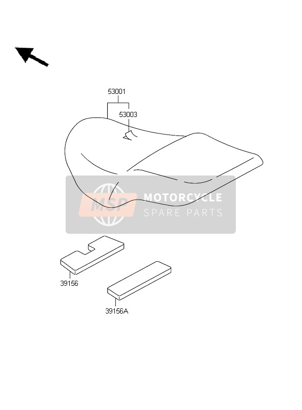 391561676, Pad, Seat, Rr, Kawasaki, 0