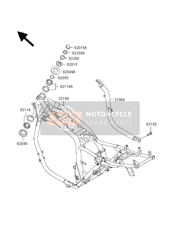 921161056, Rollenlager 32005JR-1, Kawasaki, 1