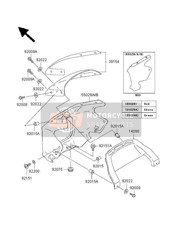 391545008, Windshield, Kawasaki, 1