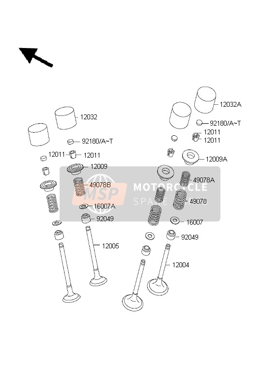 Kawasaki NINJA ZX-6R 2001 Valve for a 2001 Kawasaki NINJA ZX-6R