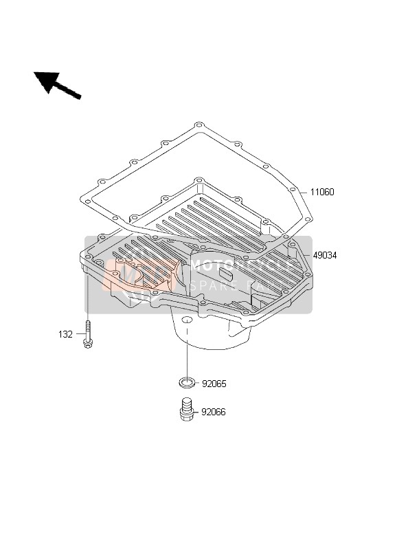 Kawasaki NINJA ZX-6R 2001 Oil Pan for a 2001 Kawasaki NINJA ZX-6R