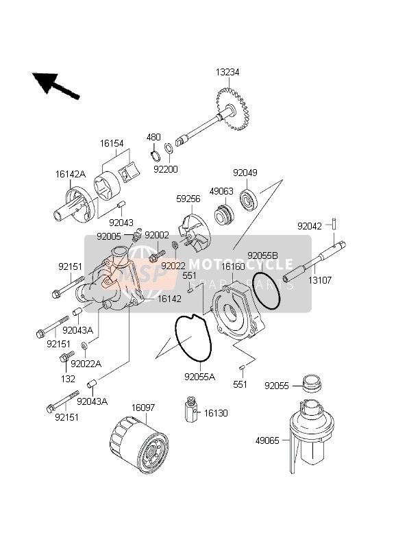 Kawasaki NINJA ZX-6R 2001 Oil Pump for a 2001 Kawasaki NINJA ZX-6R