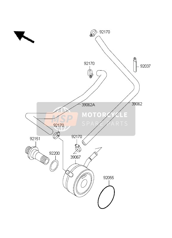 Kawasaki NINJA ZX-6R 2001 Oil Cooler for a 2001 Kawasaki NINJA ZX-6R