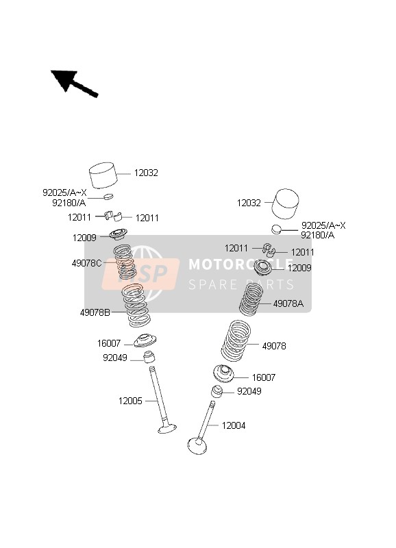 Kawasaki NINJA ZX-12R 2001 Valve for a 2001 Kawasaki NINJA ZX-12R