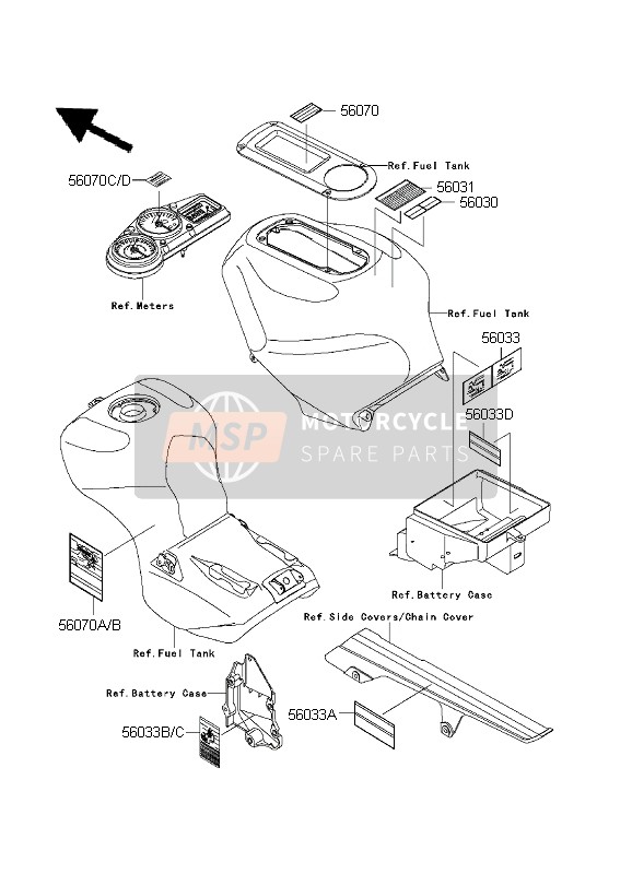 Kawasaki NINJA ZX-12R 2001 Étiquettes pour un 2001 Kawasaki NINJA ZX-12R