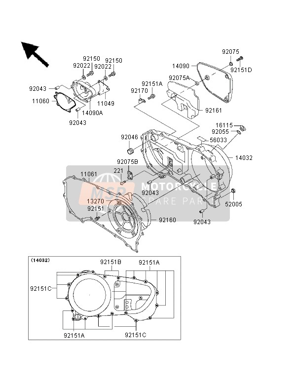 Cache moteur droit