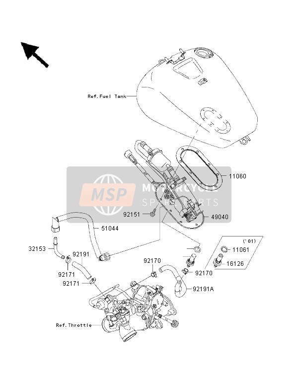 Kawasaki VN1500 DRIFTER 2001 KRAFTSTOFFPUMPE für ein 2001 Kawasaki VN1500 DRIFTER