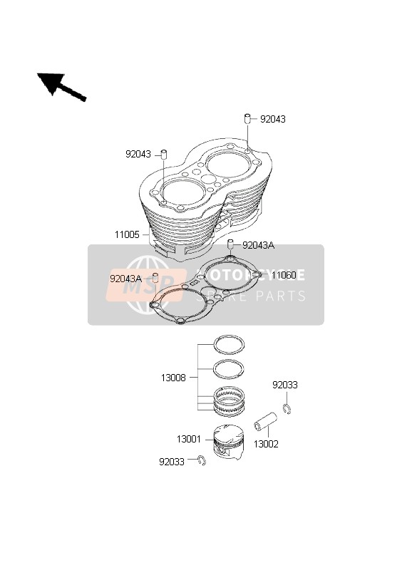 110601889, Gasket,Cyllnder Base, Kawasaki, 1