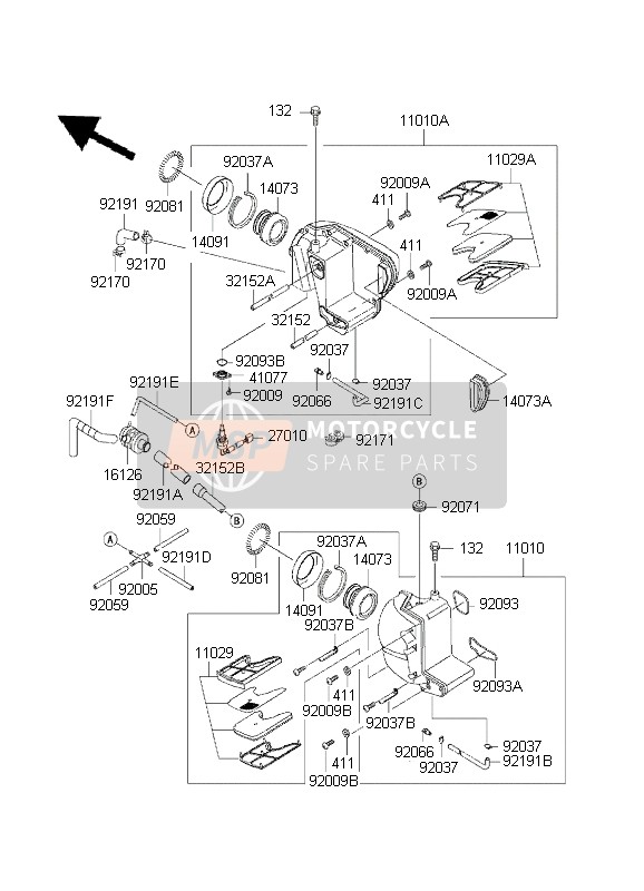 110291012, ELEMENT-ASSY-AIR Filter,Lh, Kawasaki, 2