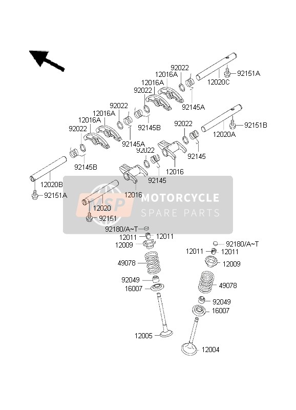 120161117, ARM-ROCKER,Exhaust, Kawasaki, 0