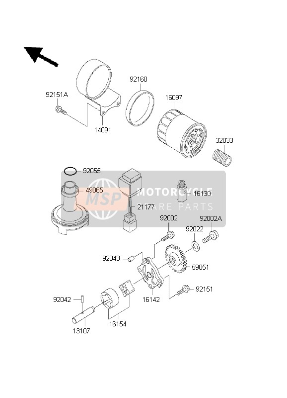 921540500, Bolt,Flanged,6X10, Kawasaki, 2